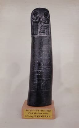 Basalt stele inscribed with the Law Code of Hammurabi